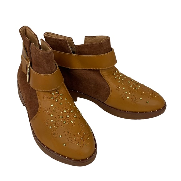 Fitflop Shoes - FitFlop Womens Athena Flower Stud Ankle Boot Shoes